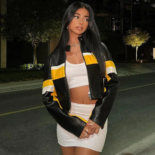 Melange Leather Jacket