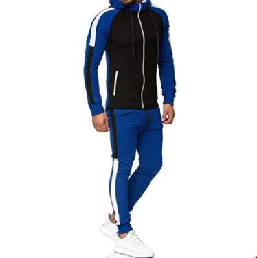 Color-Blocked Hoodie Set