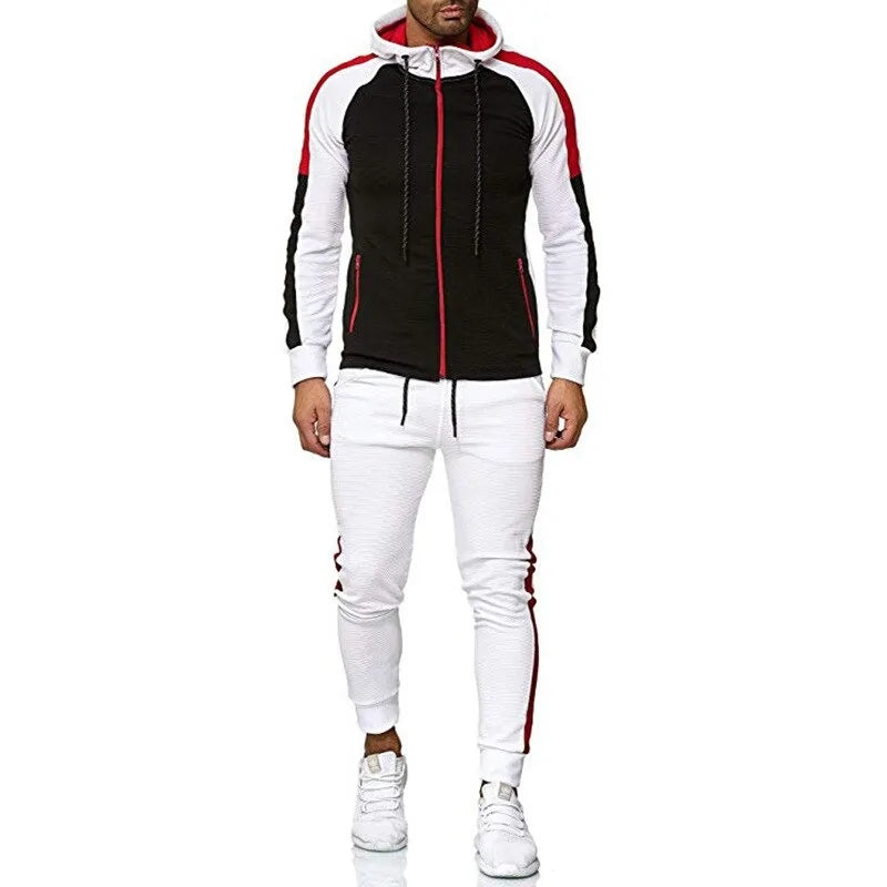 Color-Blocked Hoodie Set