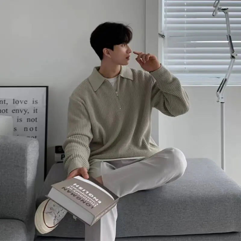 Cozy Knitted Polo Shirt