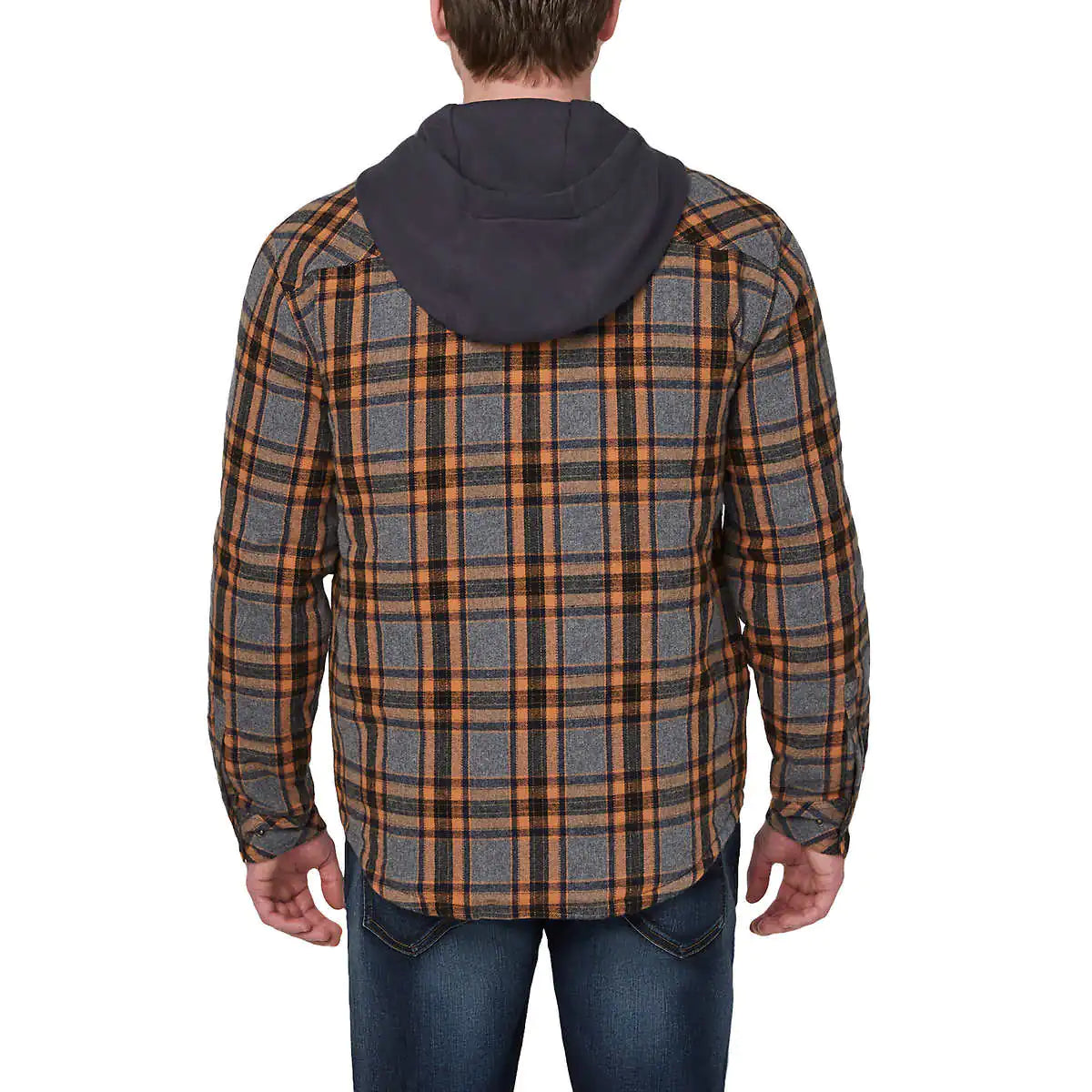 Premium Plaid Shirt Jacket with Hood