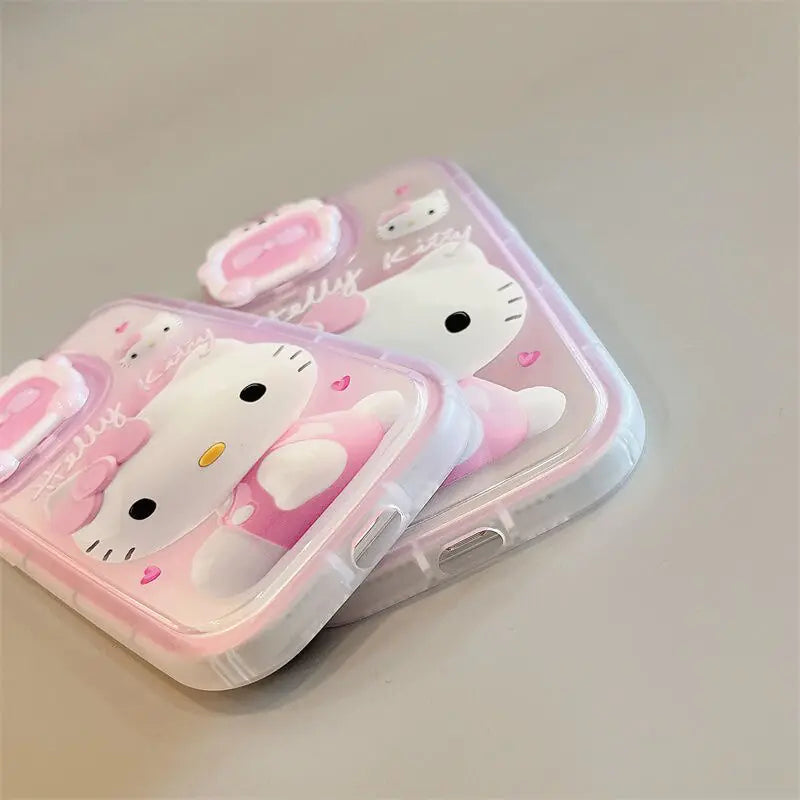Hello Kitty Makeup Mirror iPhone Case