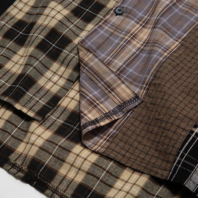 Multi Plaid Collared Shirt
