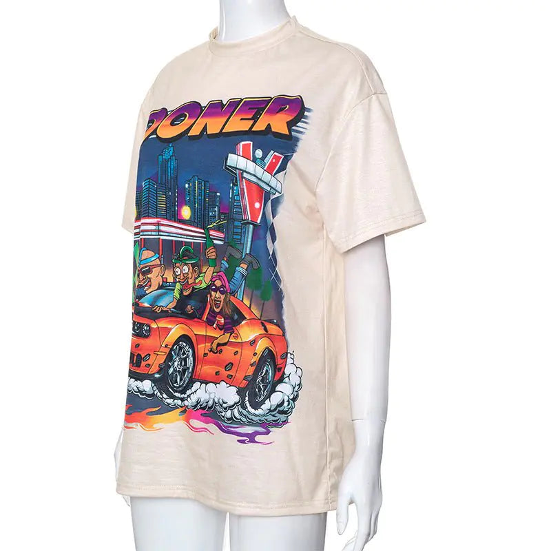 Looner Graphic Oversized Band Tee