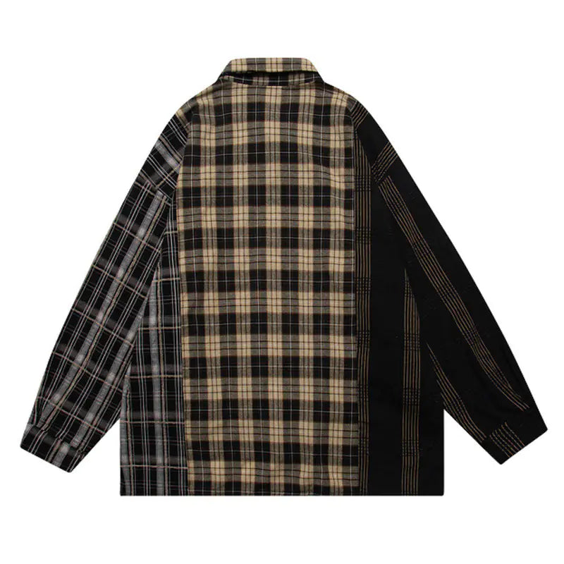 Multi Plaid Collared Shirt