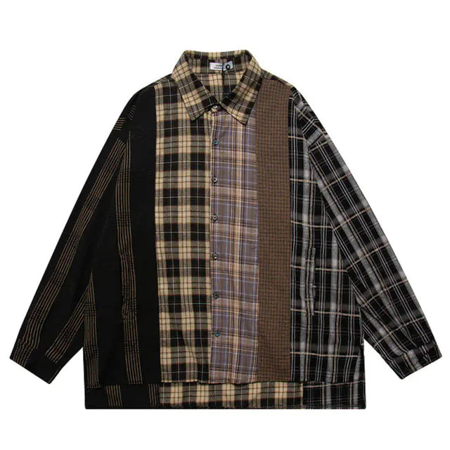 Multi Plaid Collared Shirt