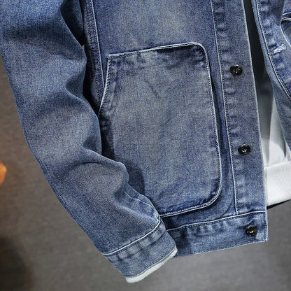 Men's Trendy Hooded Denim Jacket