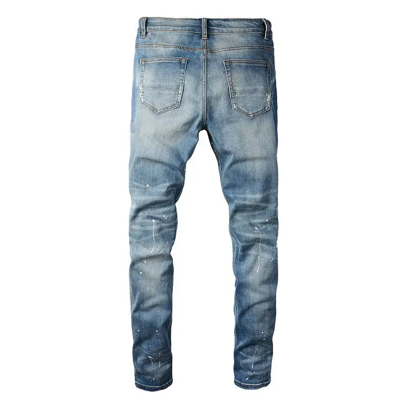 Blue Crystalized Denim Jeans