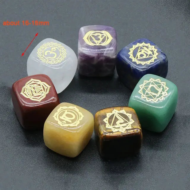 7Pcs Heart Chakra Natural Crystal Stones Set