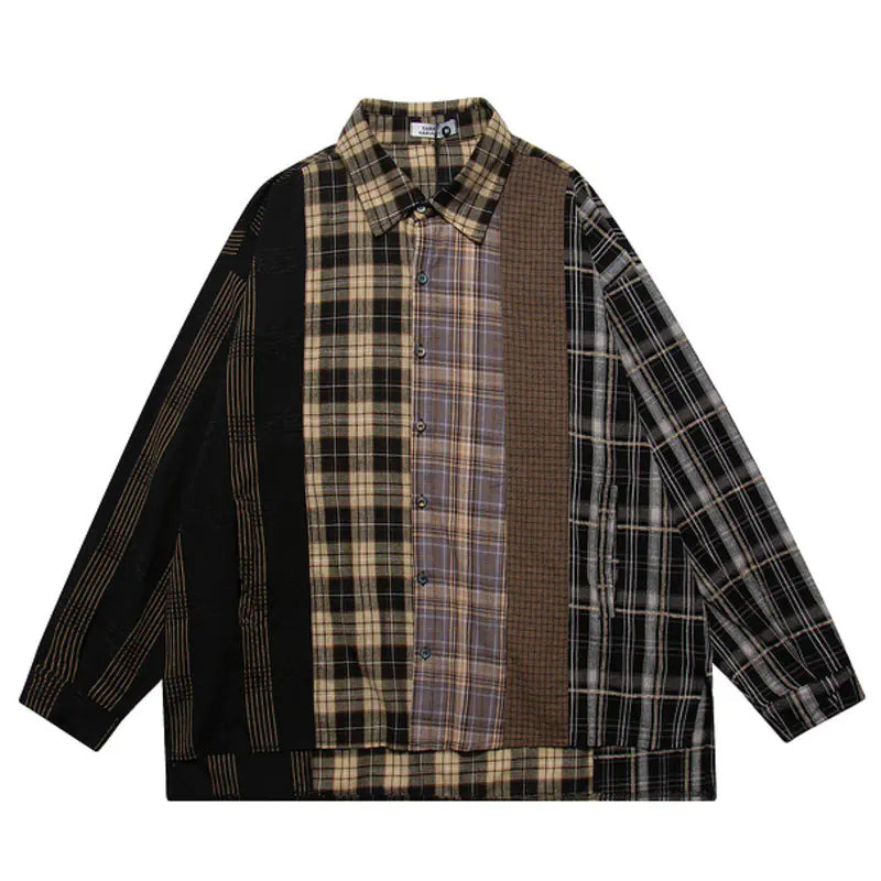 Multi Plaid Collared Shirt