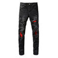 Slim Fit Distressed Jeans