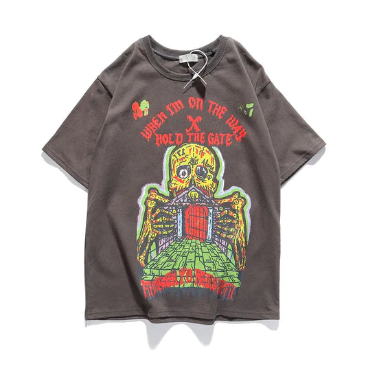 Oversize Skull Print T-Shirt