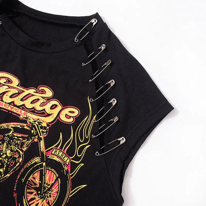 Vintage Crop Graphic Tee