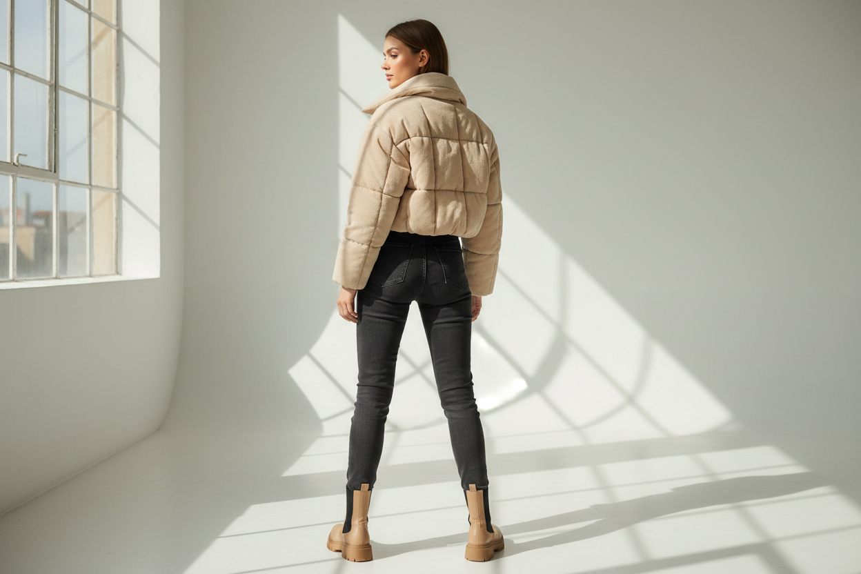 E-Comforts Cozy Crop Bubble Coat