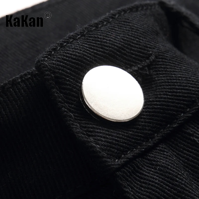 Black Distressed Casual Jeans