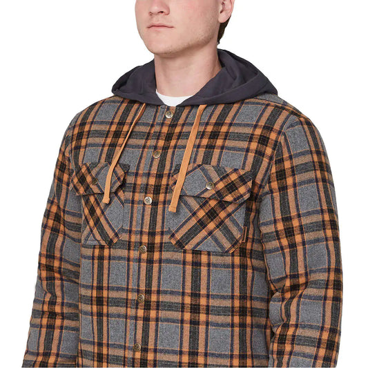 Premium Plaid Shirt Jacket with Hood