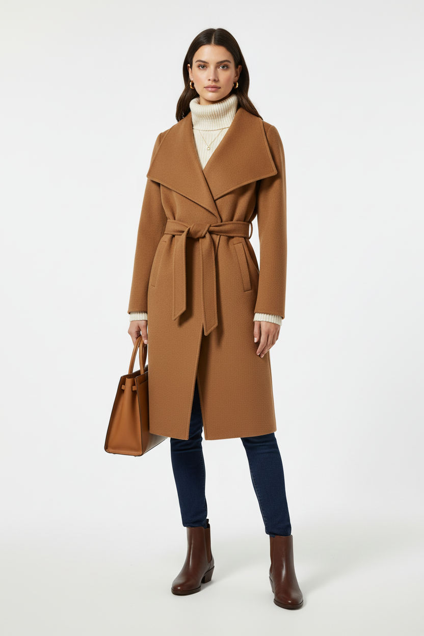 Women's Mid-Length Coats for Cross-Border E-commerce