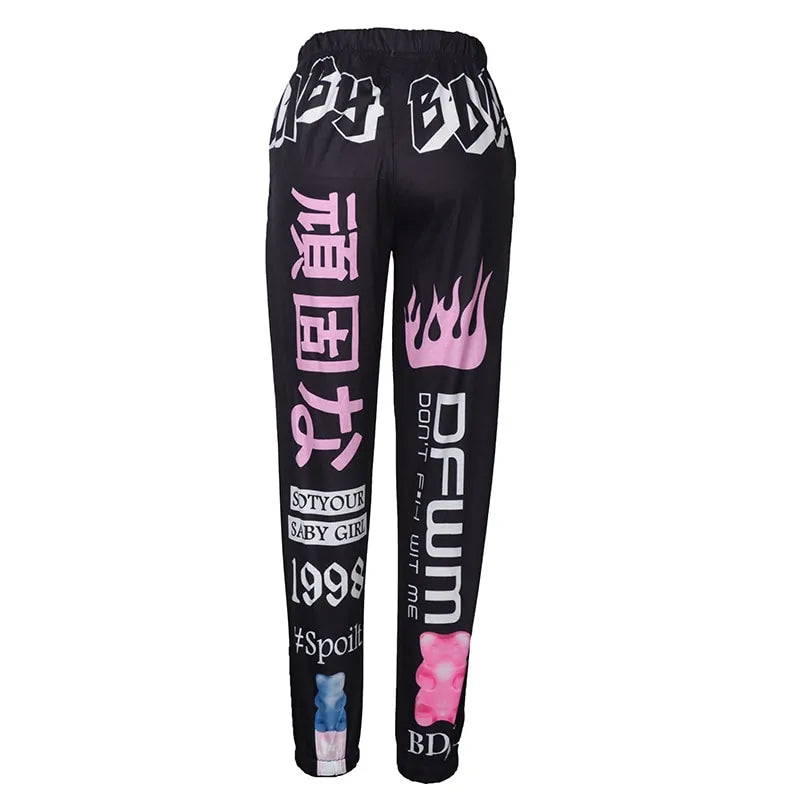 Pink Graphic Sweatpants