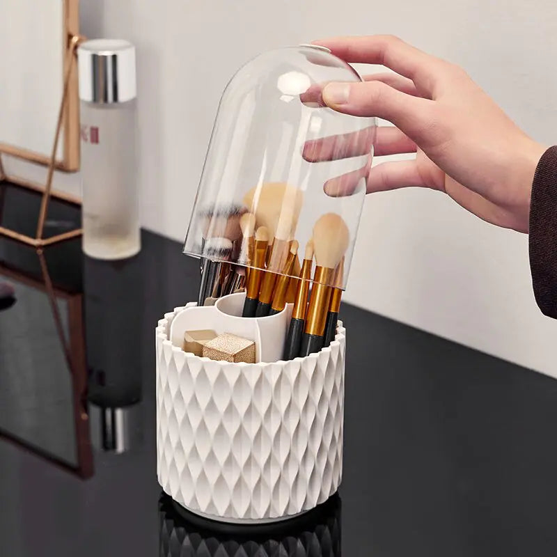 Rotating Makeup Brush Storage