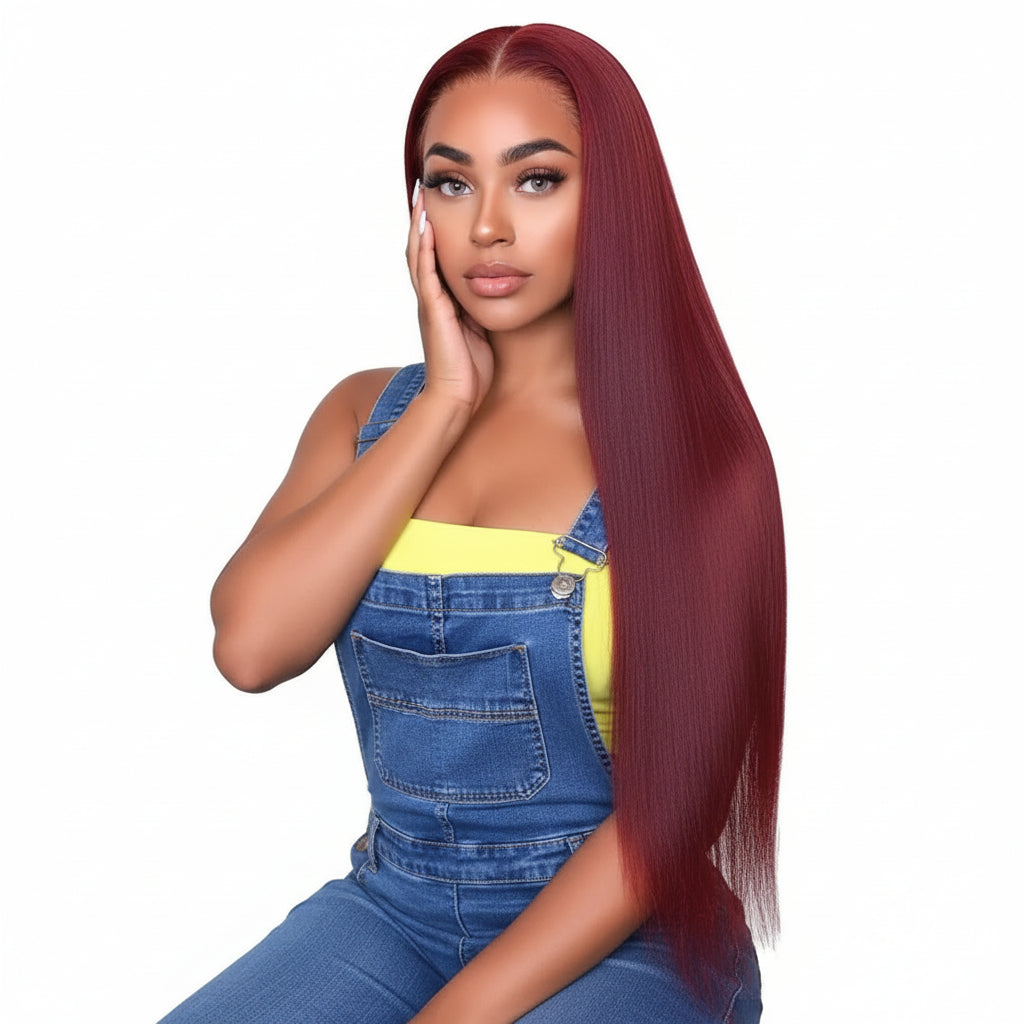 Crimson Anu Goddess Straight Lace Wig