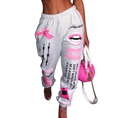 Pink Graphic Sweatpants