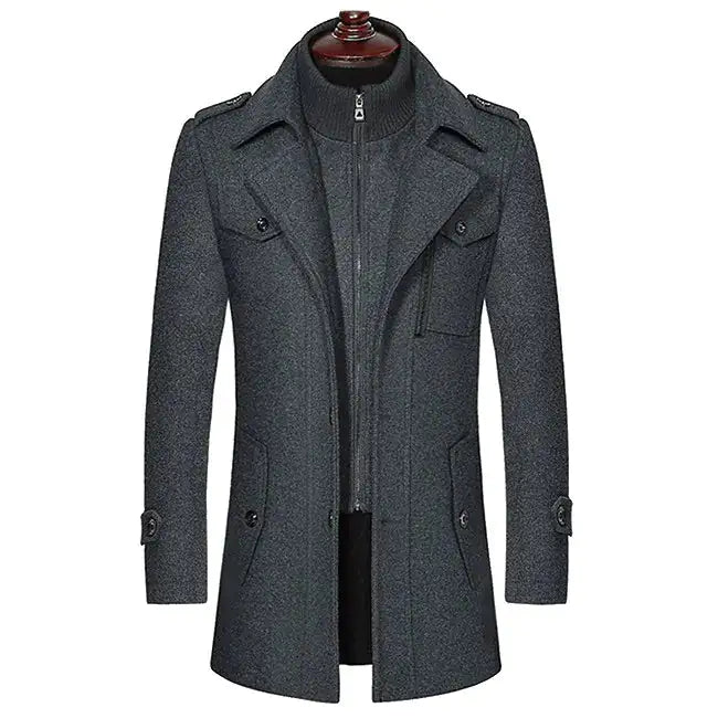 Sweater Collar Peacoat