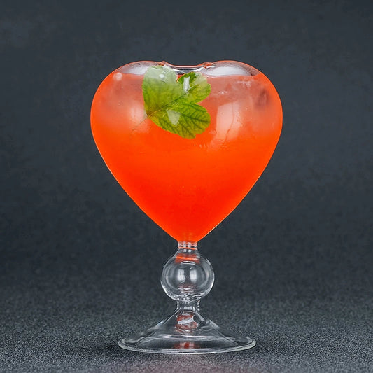 4PCS  Creative Heart-Shaped Cocktail Glasses